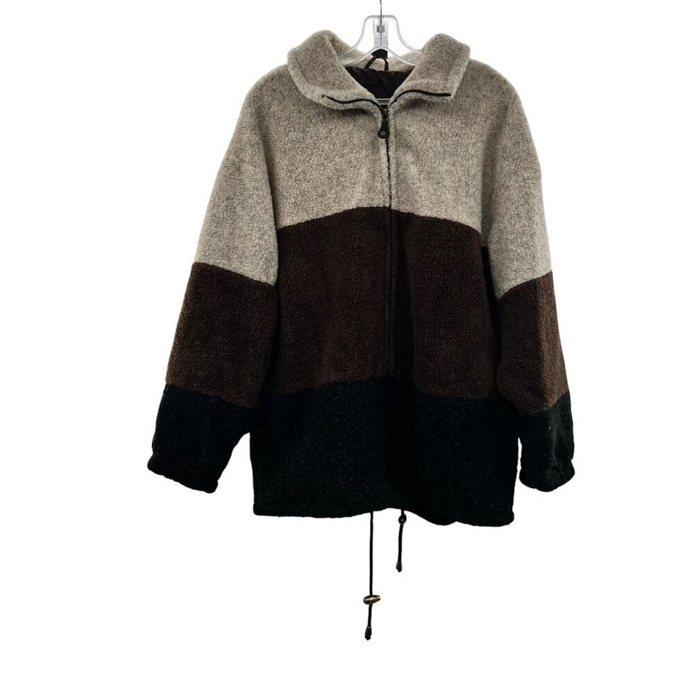 Kent Street Women's Colorblock Coat Full Zip Multicolor Size Medium